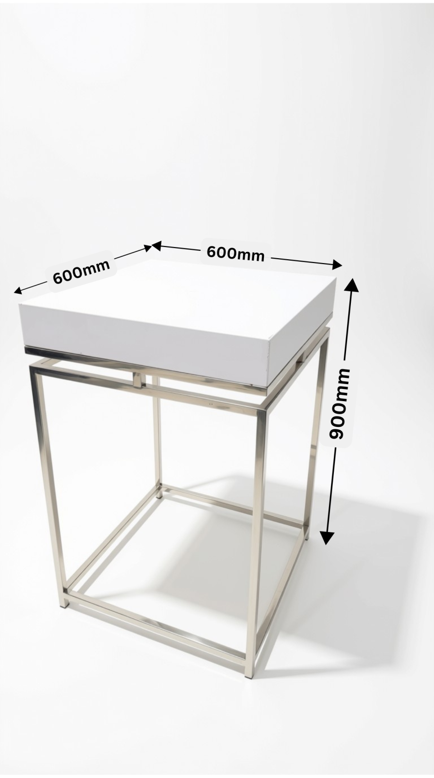 White and Silver Plinth - Large - Thumbnail 2