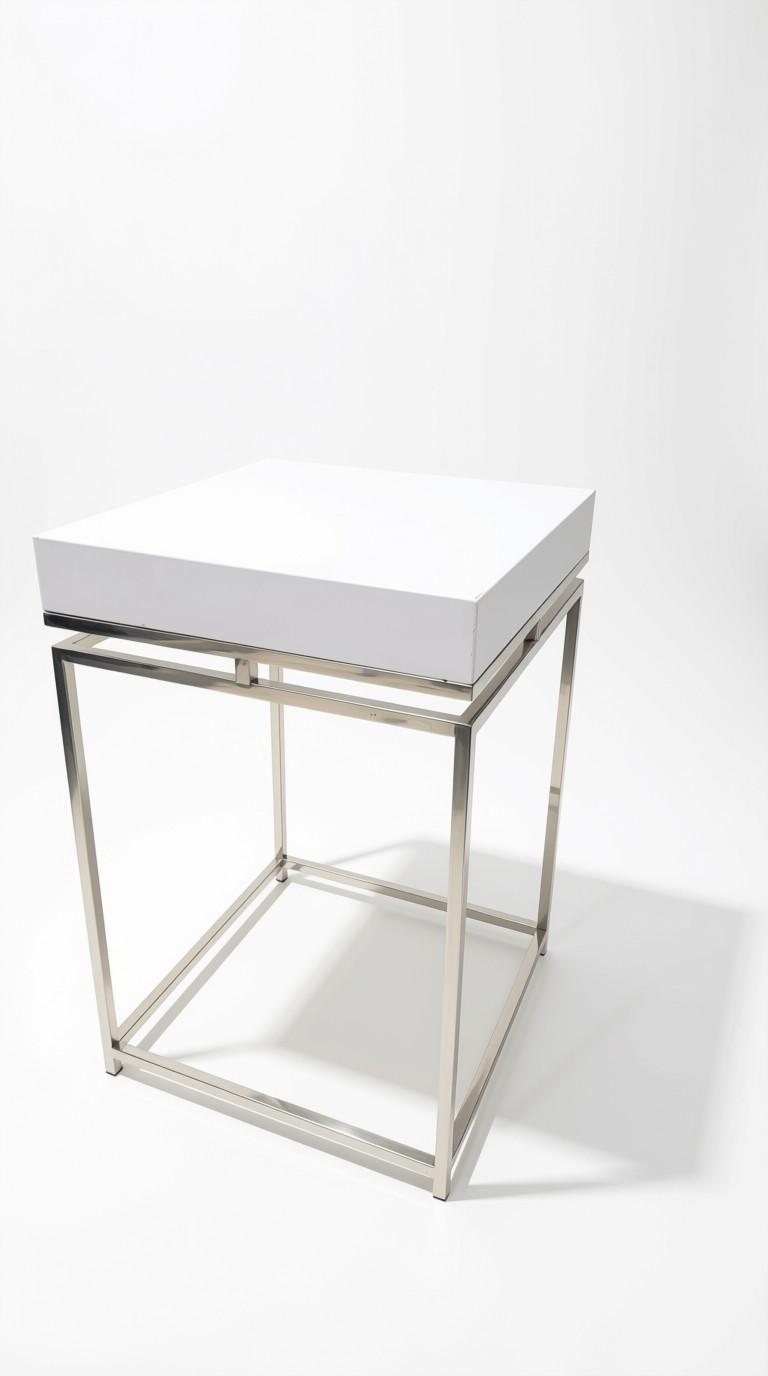 White and Silver Plinth - Large