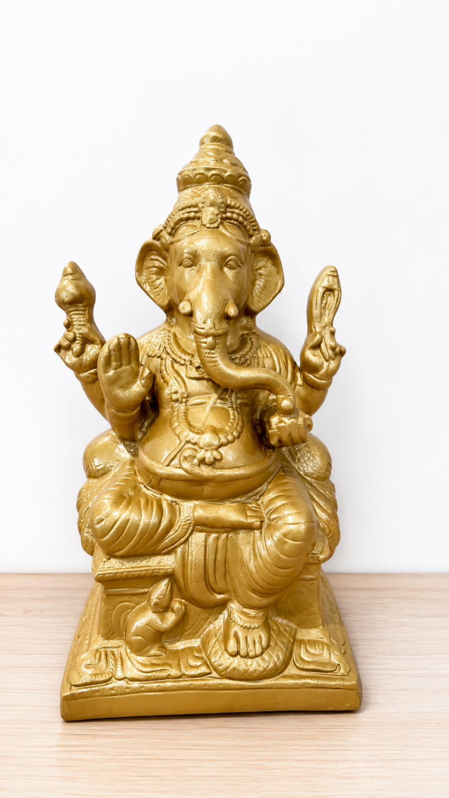 Traditional Golden Ganesha Statue