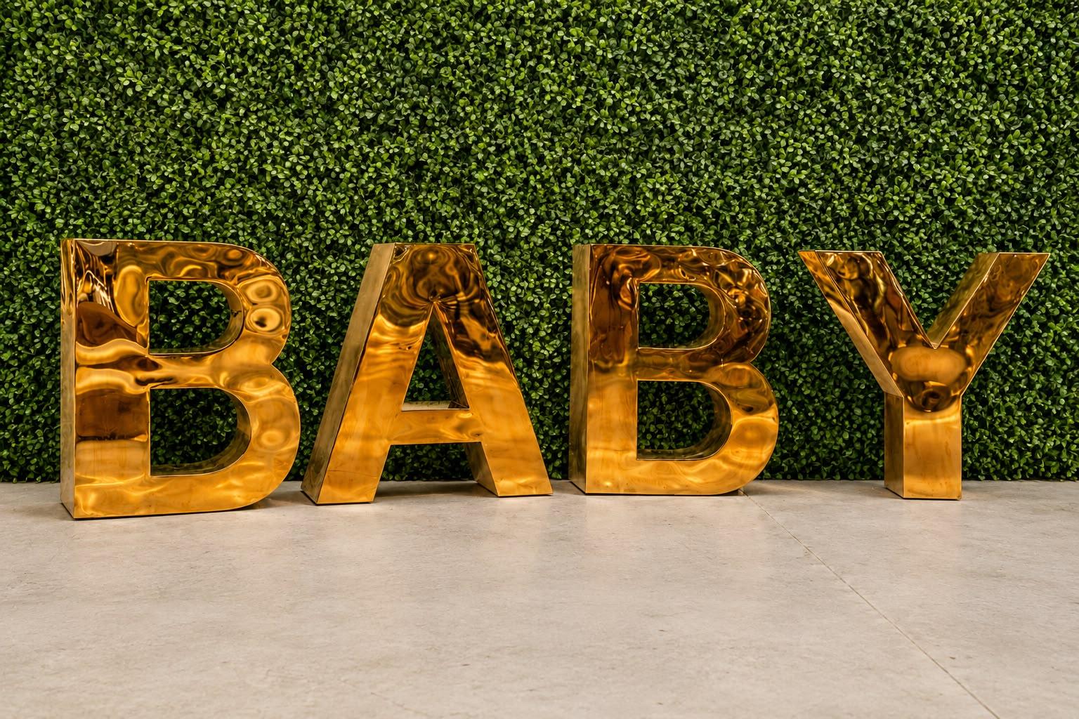 BABY - Luxe Gold Marquee Letters - Thumbnail 3