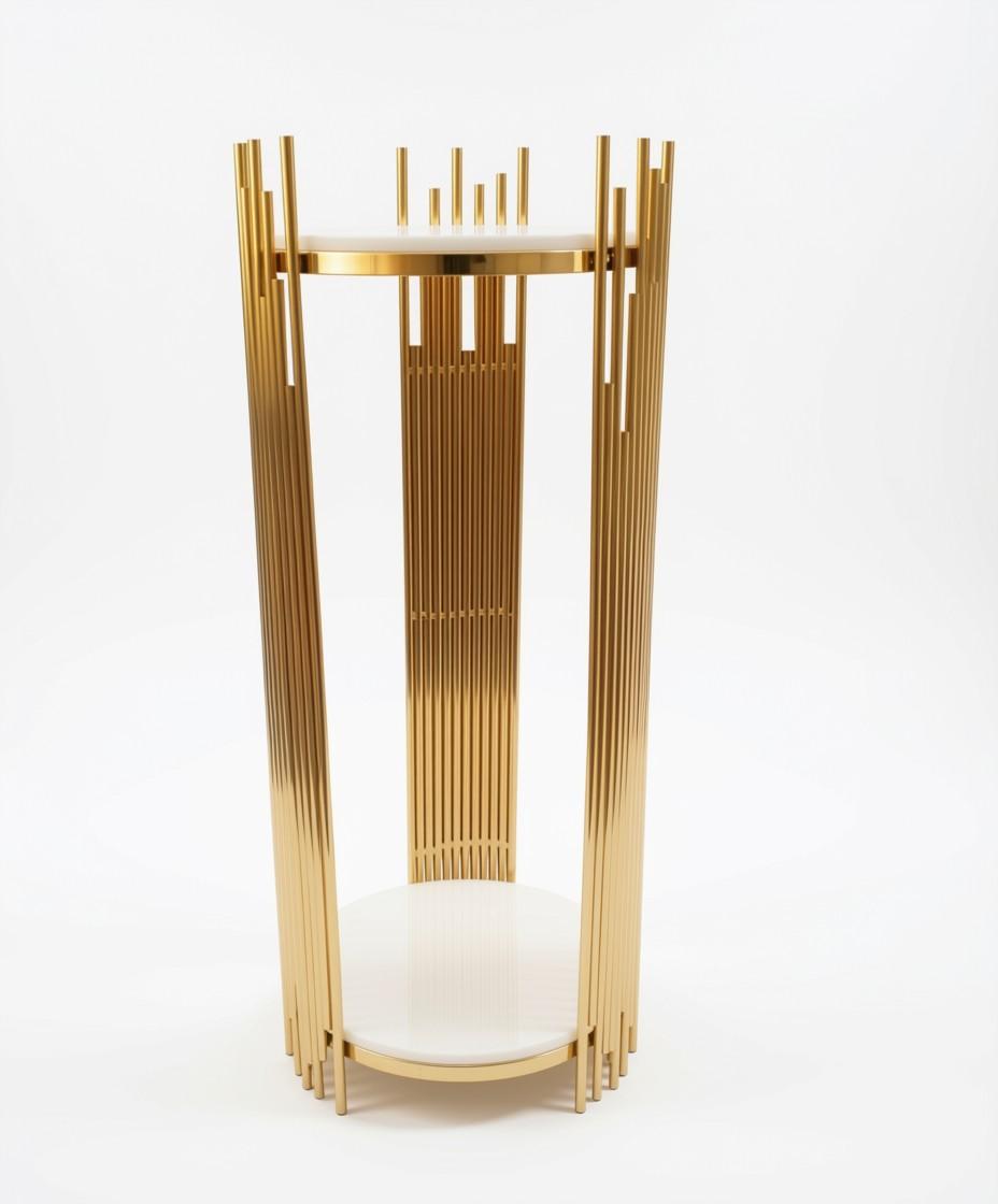 Gold Round Plinth - Small - Thumbnail 2