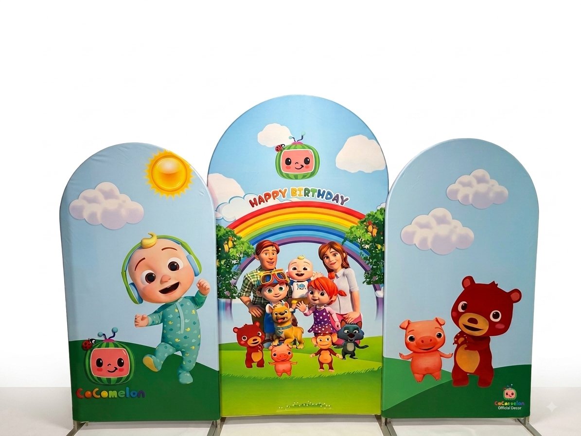 Barbie / Cocomelon Arch Backdrop Set - Thumbnail 4