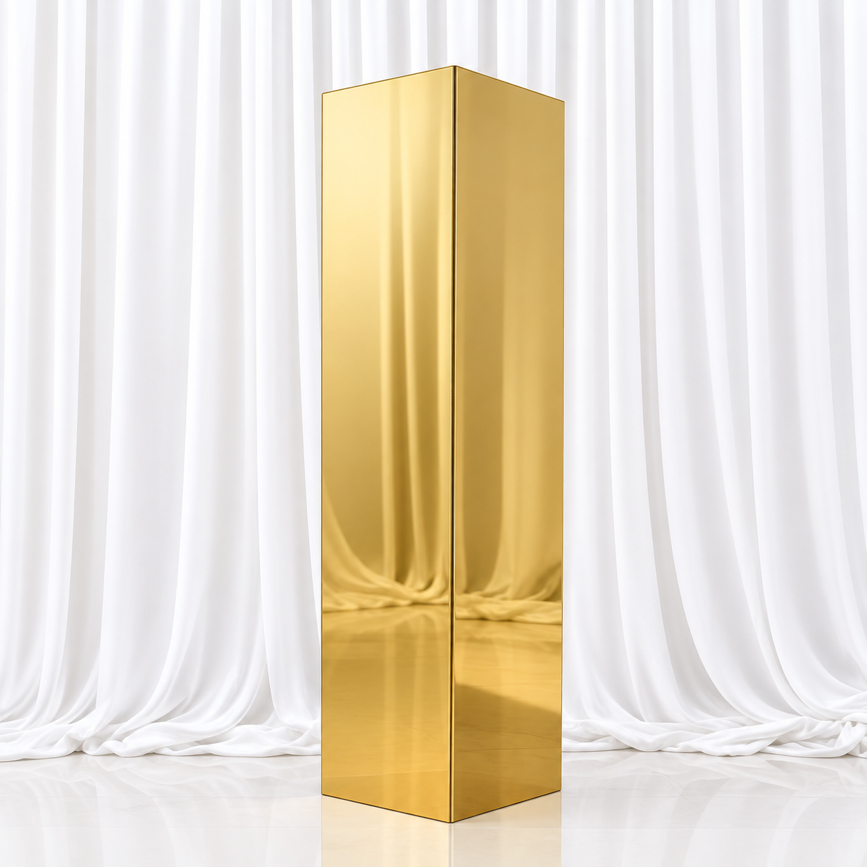 Mirror Gold Square Acrylic Plinth - Large - Thumbnail 2