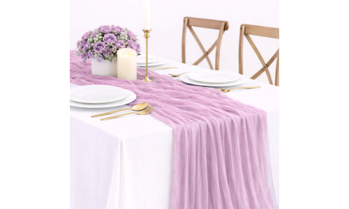Cheesecloth Table Runner - Lavender