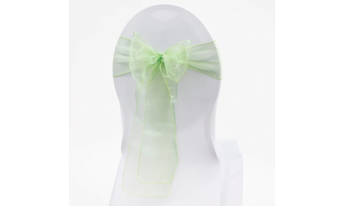 Organza Chair Sashes - Olive Green - Thumbnail 2