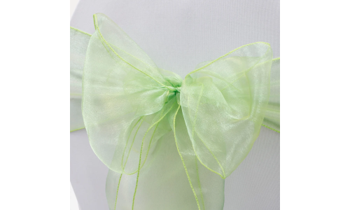 Organza Chair Sashes - Olive Green - Thumbnail 3