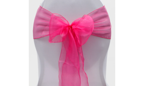 Organza Chair Sashes - Hot Pink - Thumbnail 3