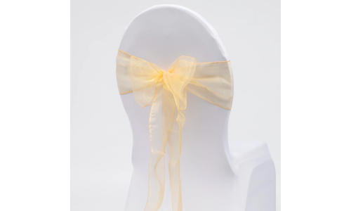 Organza Chair Sashes - Golden Yellow