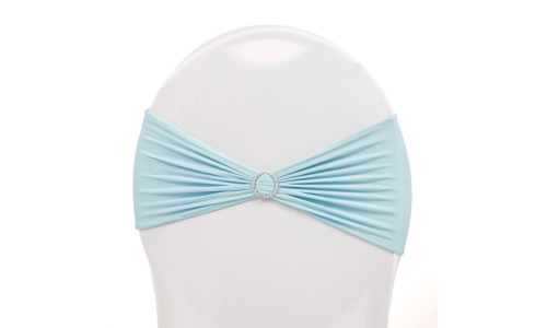 Lycra Chair Band W/Slider - Light Blue - Thumbnail 2