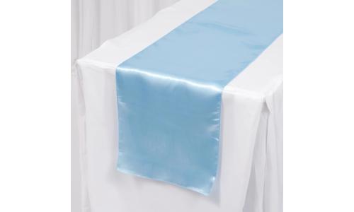 Table Runner - Satin - Light Blue