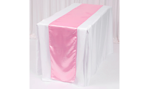 Table Runner - Satin - Light Pink